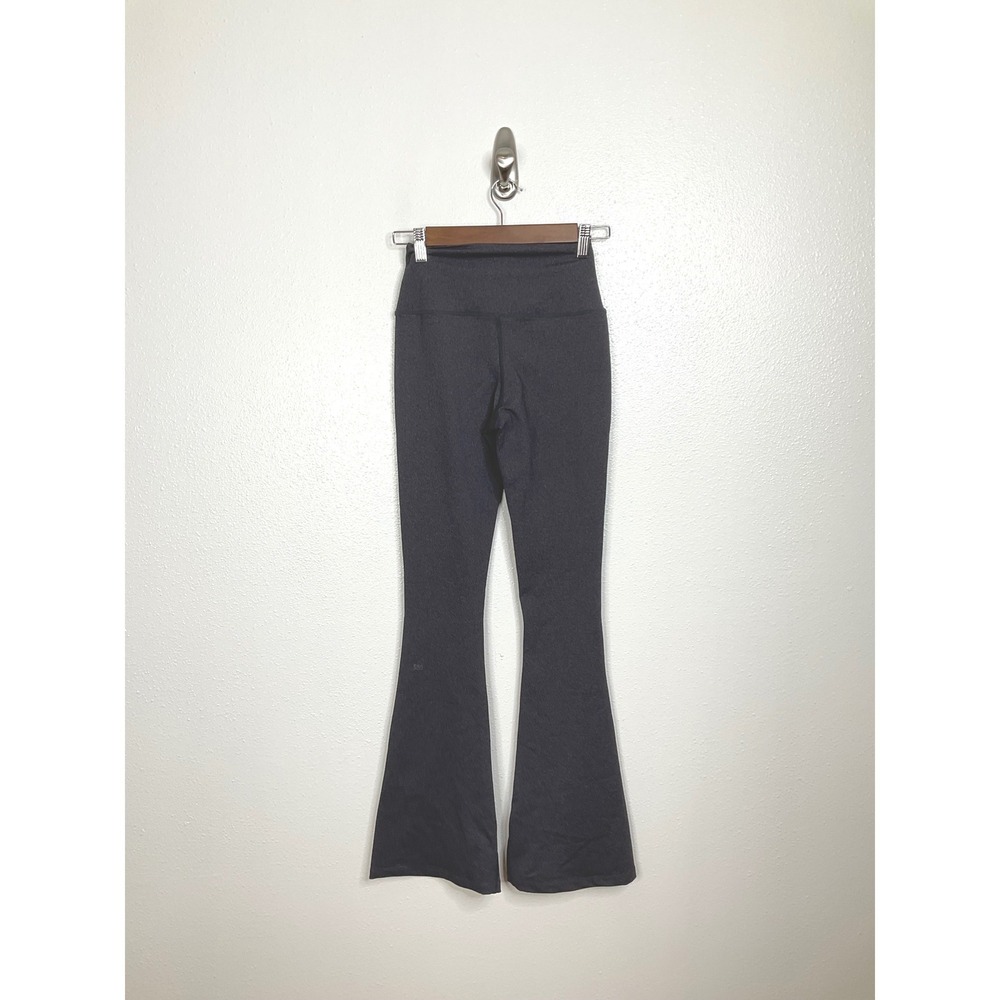 Splits59 Womens Heather Gray High Waisted Flare Yoga Leggings Pants Small
